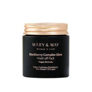 MARY & MAY - Vegan Blackberry Complex Glow Wash Off Pack 125 GR |  Mascarilla Antiedad Exfoliante