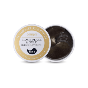 PETITFÉE - Black Pearl & Gold Hydrogel Eye Patch 60 PCS | Parches para Ojos